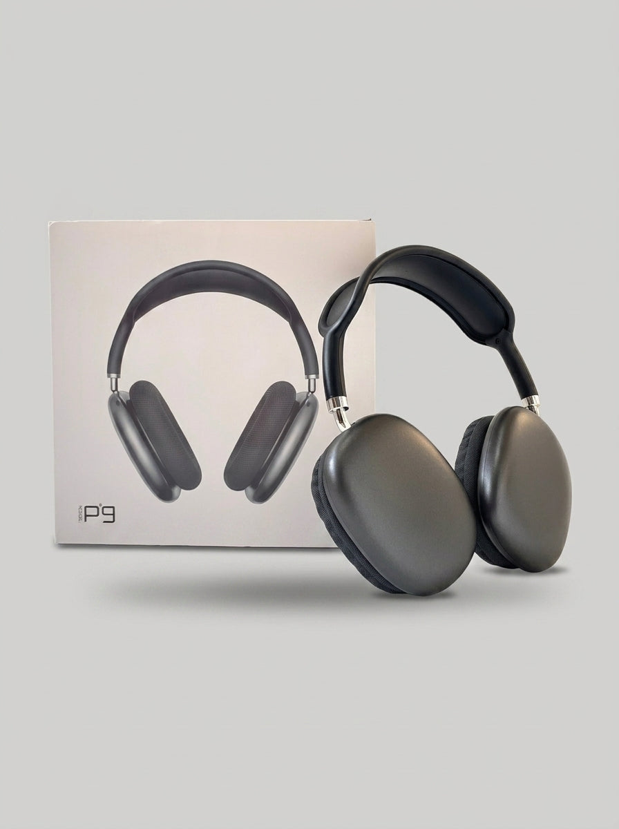 P9 Wireless Bluetooth Headphones – Over-Ear Stereo Headset with Mic (Black)