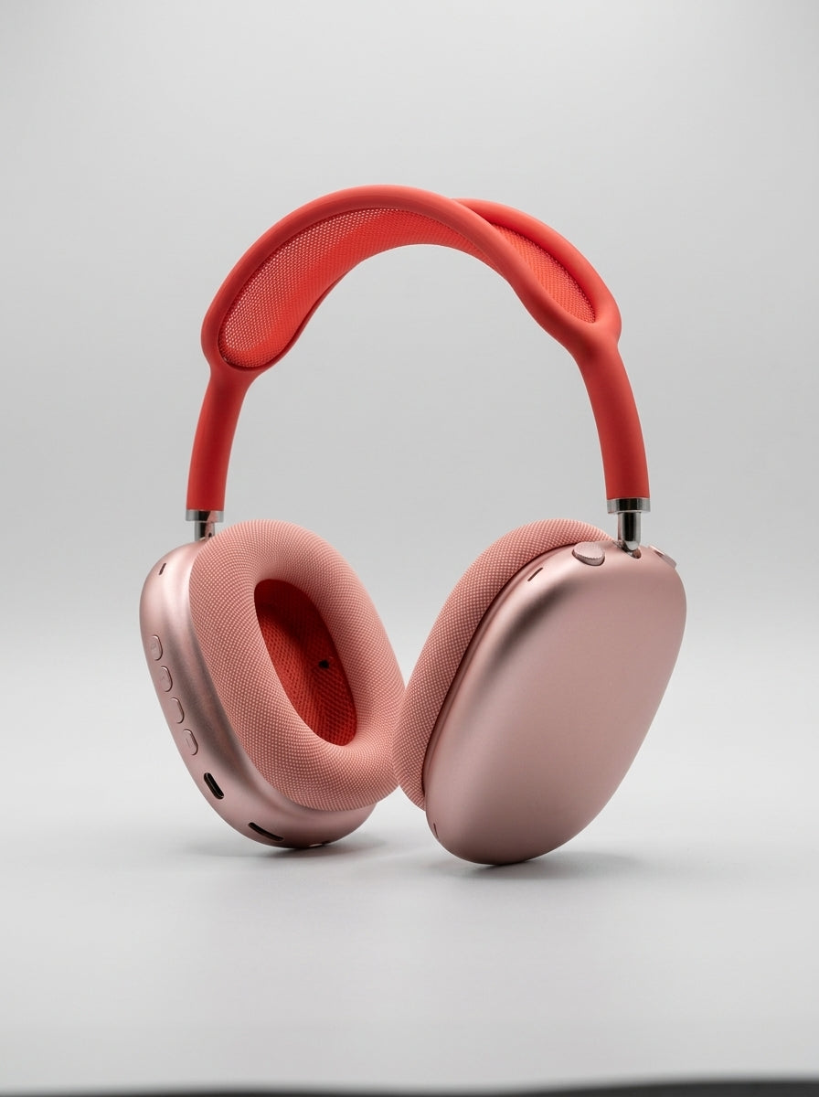 P9 Wireless Bluetooth Headphones – Over-Ear Stereo Headset with Mic (Red)