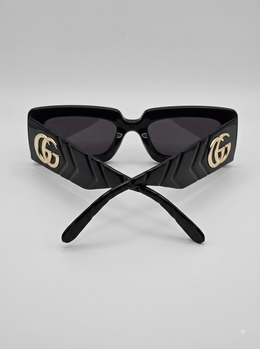 GUCCI Black Square Frame Sunglasses – CN004