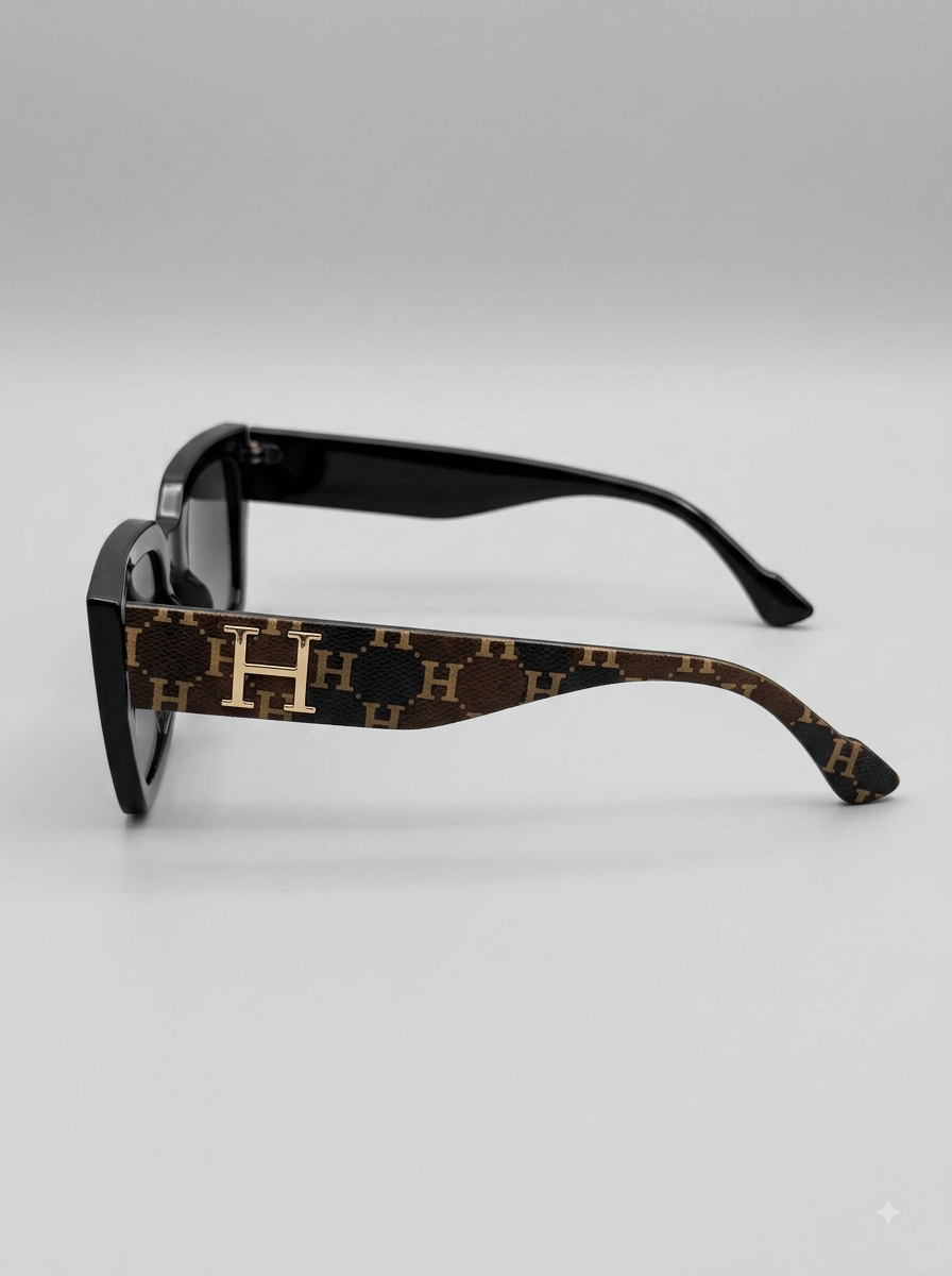 Hermes Classic Black Oversized Sunglasses - CN001