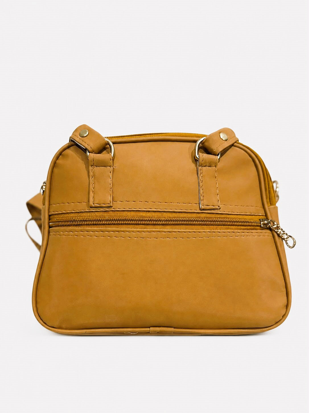 Stripe Design Bear Keychain-Crossbody Bag