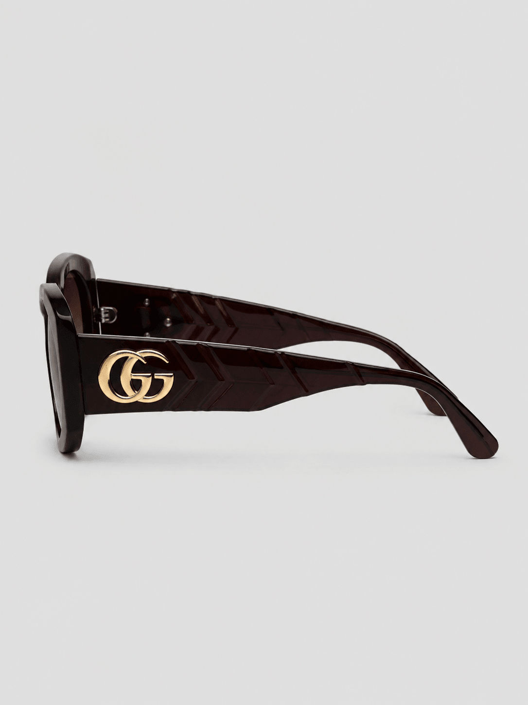 Brown Rectangle Cat-Eye Sunglasses - ainfonline