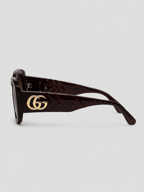 Brown Rectangle Cat-Eye Sunglasses - ainfonline