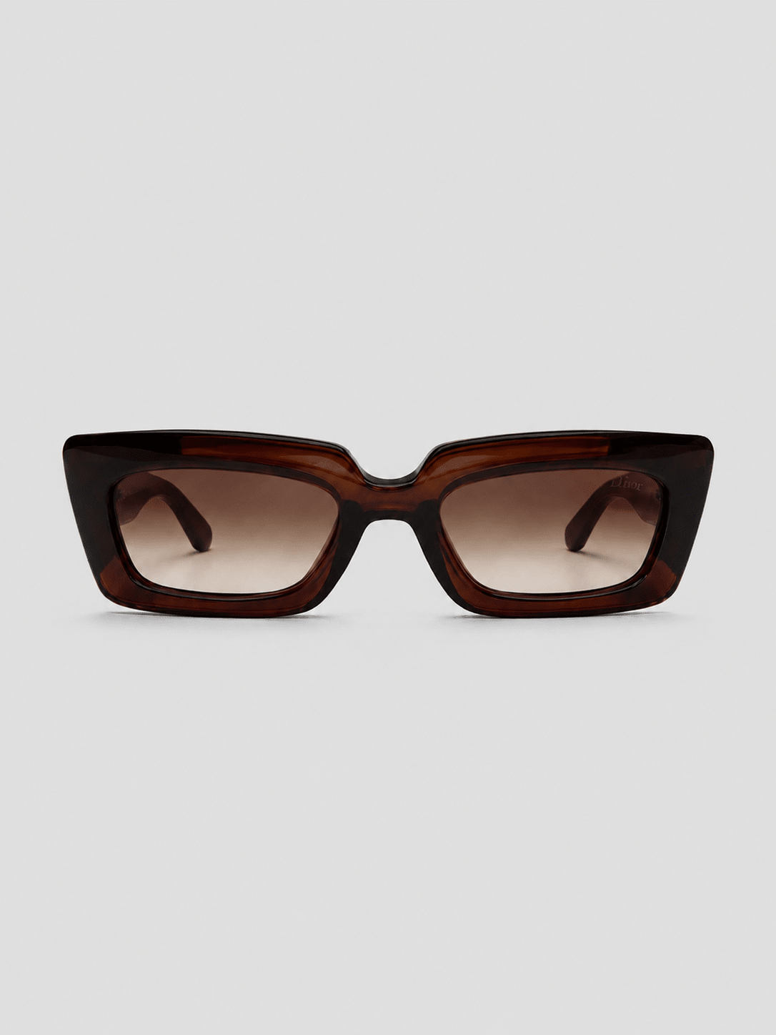 Brown Rectangle Cat-Eye Sunglasses - ainfonline
