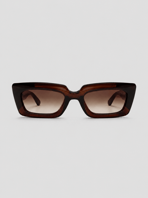 Brown Rectangle Cat-Eye Sunglasses - ainfonline