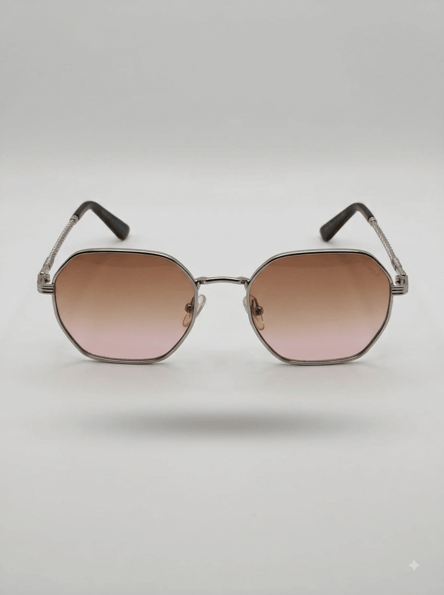 Chasham e Noor Hexagon Sunset Gradient Sunglasses - ainfonline
