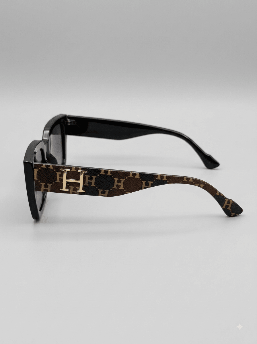 Hermes Classic Black Oversized Sunglasses - CN001 - ainfonline