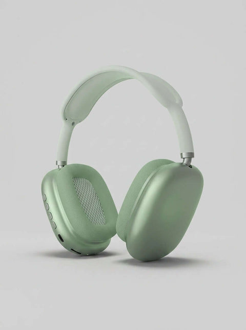 P9 Wireless Bluetooth Headphones – Over-Ear Stereo Headset with Mic (Green) - ainfonline