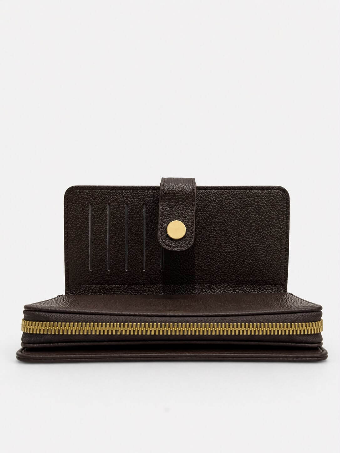 Prime Multipocket Textured Leather Wallet - ainfonline