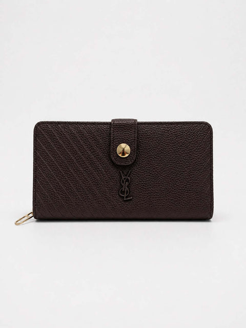 Prime Multipocket Textured Leather Wallet - ainfonline