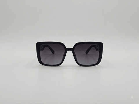 Square Shade Sunglasses – Classic Black Oversized Fashion Eyewear - ainfonline