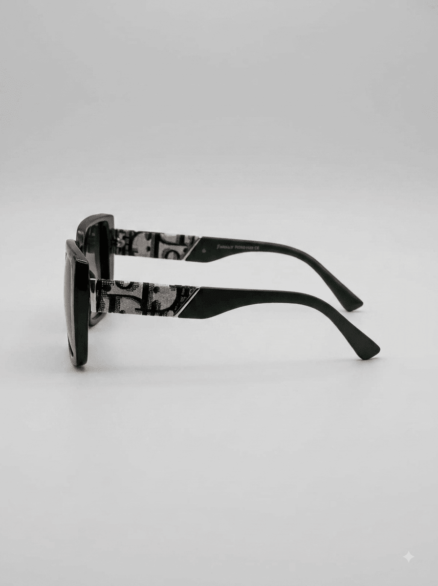 Square Shade Sunglasses – Classic Black Oversized Fashion Eyewear - ainfonline