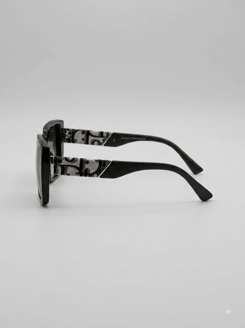 Square Shade Sunglasses – Classic Black Oversized Fashion Eyewear - ainfonline